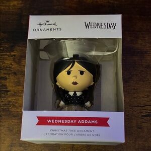 Hallmark Wednesday Addams Ornament in Black and White